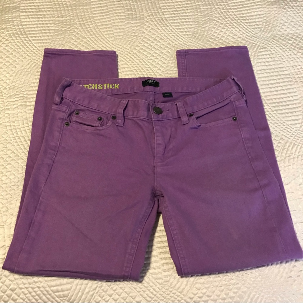 Jcrew Matchstick Violet Purple Jeans Size 27 (size 4) Cropped Ankle Length